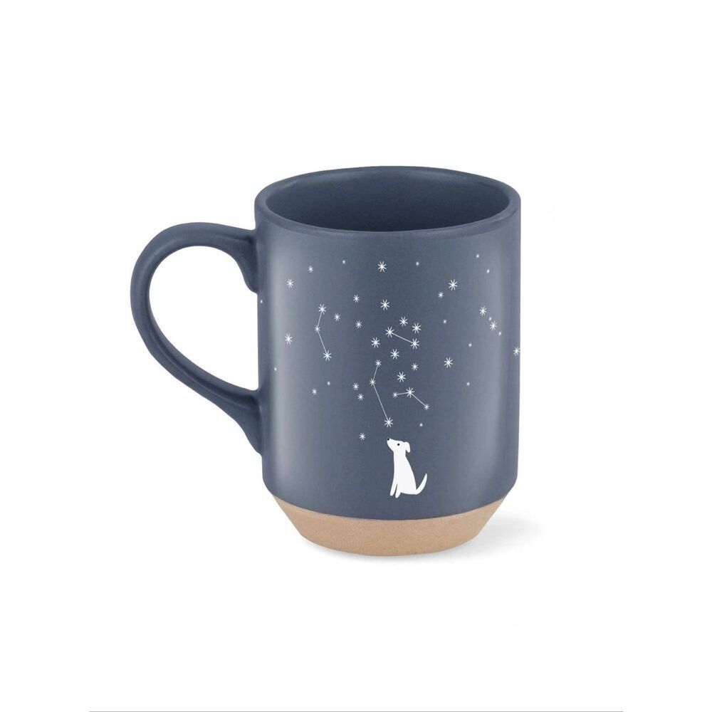 Fringe Studio Celestial Dog Stoneware Mug Blue